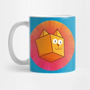 Cute Square Orange Cat Mug